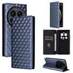 For Xiaomi 15 Ultra Cubic Grid Texture Flip Leather Phone Case(Blue)