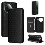 For Xiaomi Poco F7 Pro / F7 Ultra Cubic Grid Texture Flip Leather Phone Case(Black)