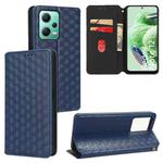 For Xiaomi Poco X5 5G Cubic Grid Texture Flip Leather Phone Case(Blue)
