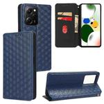 For Xiaomi Poco X5 Pro 5G Cubic Grid Texture Flip Leather Phone Case(Blue)