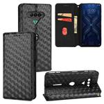 For Xiaomi Black Shark 4 Cubic Grid Texture Flip Leather Phone Case(Black)