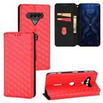 For Xiaomi Black Shark 4 Cubic Grid Texture Flip Leather Phone Case(Red)