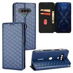 For Xiaomi Black Shark 4 Cubic Grid Texture Flip Leather Phone Case(Blue)