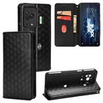 For Xiaomi Black Shark 5 Pro Cubic Grid Texture Flip Leather Phone Case(Black)