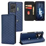 For Xiaomi Black Shark 5 Pro Cubic Grid Texture Flip Leather Phone Case(Blue)