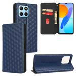 For Honor 70 Lite / X6 4G / X8 5G Cubic Grid Texture Flip Leather Phone Case(Blue)