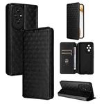 For Honor 200 5G Cubic Grid Texture Flip Leather Phone Case(Black)