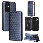 For Honor 200 5G Cubic Grid Texture Flip Leather Phone Case(Blue)