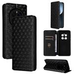 For Honor Magic7 Pro 5G Cubic Grid Texture Flip Leather Phone Case(Black)