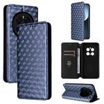 For Honor Magic7 Pro 5G Cubic Grid Texture Flip Leather Phone Case(Blue)
