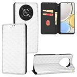 For Honor Magic4 Lite / X9 Cubic Grid Texture Flip Leather Phone Case(Silver)
