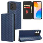 For Honor X5 4G Cubic Grid Texture Flip Leather Phone Case(Blue)