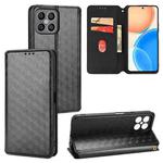 For Honor X8 / X30i Cubic Grid Texture Flip Leather Phone Case(Black)