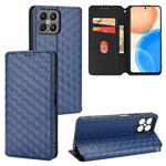For Honor X8 / X30i Cubic Grid Texture Flip Leather Phone Case(Blue)
