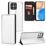 For Honor X8 / X30i Cubic Grid Texture Flip Leather Phone Case(Silver)