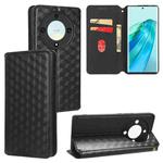 For Honor X9a / X40 / Magi5 Lite Cubic Grid Texture Flip Leather Phone Case(Black)