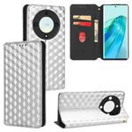 For Honor X9a / X40 / Magi5 Lite Cubic Grid Texture Flip Leather Phone Case(Silver)