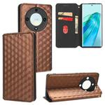 For Honor X9a / X40 / Magi5 Lite Cubic Grid Texture Flip Leather Phone Case(Brown)