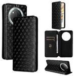 For Honor X60 Pro 5G / X9c 5G Cubic Grid Texture Flip Leather Phone Case(Black)