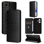 For Honor Play 50 / Play 50m Cubic Grid Texture Flip Leather Phone Case(Black)