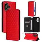 For Honor Play 50 / Play 50m Cubic Grid Texture Flip Leather Phone Case(Red)