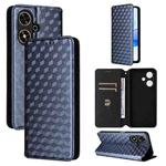 For Honor Play 50 / Play 50m Cubic Grid Texture Flip Leather Phone Case(Blue)