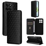 For Honor Play 60 Plus Cubic Grid Texture Flip Leather Phone Case(Black)