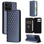 For Honor Play 60 Plus Cubic Grid Texture Flip Leather Phone Case(Blue)