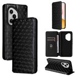 For Honor 400 Pro Global 160.8mm Cubic Grid Texture Flip Leather Phone Case(Black)