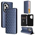 For Honor 400 Pro Global 160.8mm Cubic Grid Texture Flip Leather Phone Case(Blue)