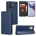 For Motorola Edge 30 Ultra / Moto X30 Pro Cubic Grid Texture Flip Leather Phone Case(Blue)
