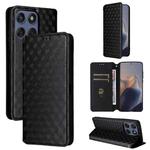 For Motorola Edge 60 Fusion Cubic Grid Texture Flip Leather Phone Case(Black)