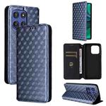 For Motorola Edge 60 Stylus Cubic Grid Texture Flip Leather Phone Case(Blue)