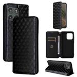 For Motorola Edge 5G 2025 Cubic Grid Texture Flip Leather Phone Case(Black)