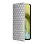 For Motorola Moto G86 5G Cubic Grid Texture Flip Leather Phone Case(Silver)