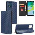 For Motorola Moto E13 Cubic Grid Texture Flip Leather Phone Case(Blue)