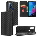 For Motorola Moto G Play 2023 Cubic Grid Texture Flip Leather Phone Case(Black)