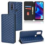 For Motorola Moto G Pure Cubic Grid Texture Flip Leather Phone Case(Blue)