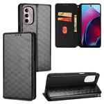For Motorola Moto G Stylus 4G 2022 Cubic Grid Texture Flip Leather Phone Case(Black)