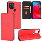 For Motorola Moto G Stylus 5G 2021 Cubic Grid Texture Flip Leather Phone Case(Red)