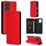 For Motorola Moto G64 5G / G64y 5G / G54 5G Cubic Grid Texture Flip Leather Phone Case(Red)