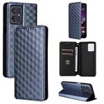 For Motorola Moto G64 5G / G64y 5G / G54 5G Cubic Grid Texture Flip Leather Phone Case(Blue)