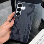 For Samsung Galaxy S24 5G Camouflage Leather Metal Frame MagSafe PC Phone Case(Blue)