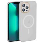 For iPhone 13 Pro Max Translucent Frosted Skin PC MagSafe Phone Case(White)