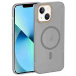 For iPhone 13 Translucent Frosted Skin PC MagSafe Phone Case(Grey)