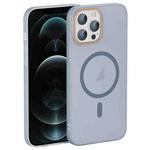For iPhone 12 Pro Translucent Frosted Skin PC MagSafe Phone Case(Sierra Blue)