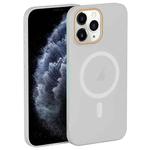 For iPhone 11 Pro Max Translucent Frosted Skin PC MagSafe Phone Case(White)
