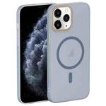 For iPhone 11 Pro Max Translucent Frosted Skin PC MagSafe Phone Case(Sierra Blue)