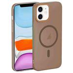 For iPhone 11 Translucent Frosted Skin PC MagSafe Phone Case(Desert Gold)