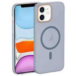 For iPhone 11 Translucent Frosted Skin PC MagSafe Phone Case(Sierra Blue)